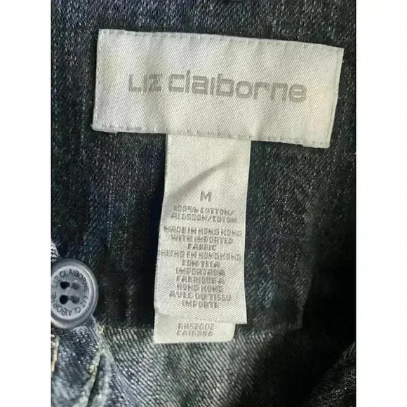 WOMAN’S LIZ CLAIBORNE DENIM BLUE JEAN COAT JACKET  SIZE M - Picture 5 of 5
